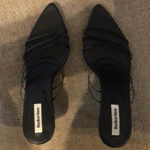 Black Reike Nen 5 Strings Leather Sandals